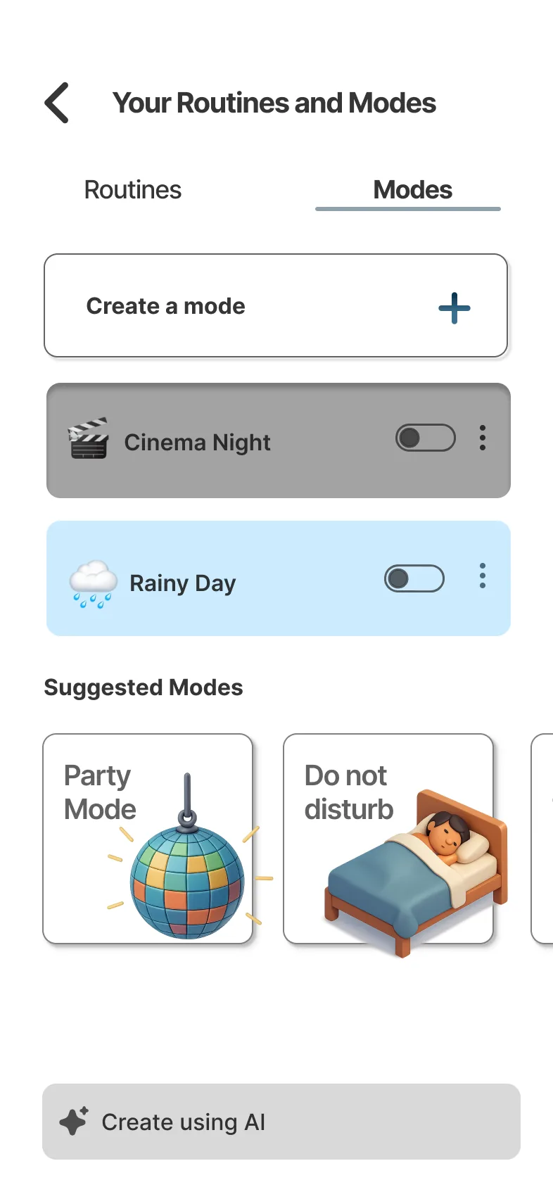 Routines and Modes